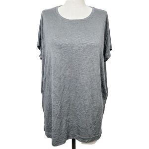 Athleta Tunic Top M Gray Modal‎ Knit Dolman Sleeve Oversized Fitness Pullover
